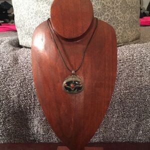 Vintage 1960’s Necklace 925 Silver Handmade one of a kind with Crystal Pendent